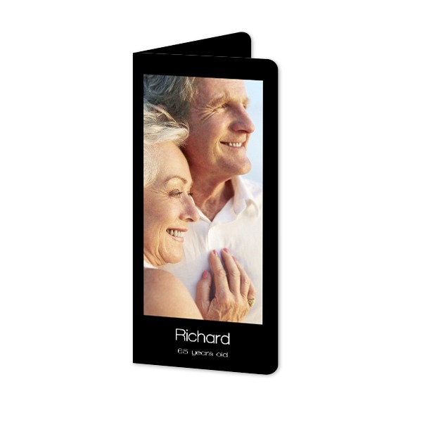 Faire-part 2 volets Pano portrait coins arrondis 9,3 x 19,6 cm