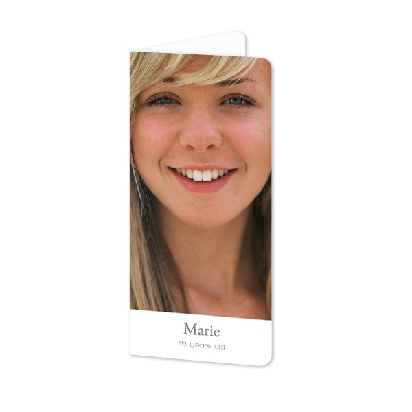 Folded Card Panoramic portrait rounded corners 9,3 x 19,6 cm