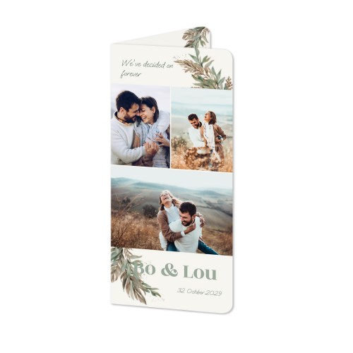 Vikta Fotokort Pano Stående rundade hörn 9,3 x 19,6 cm