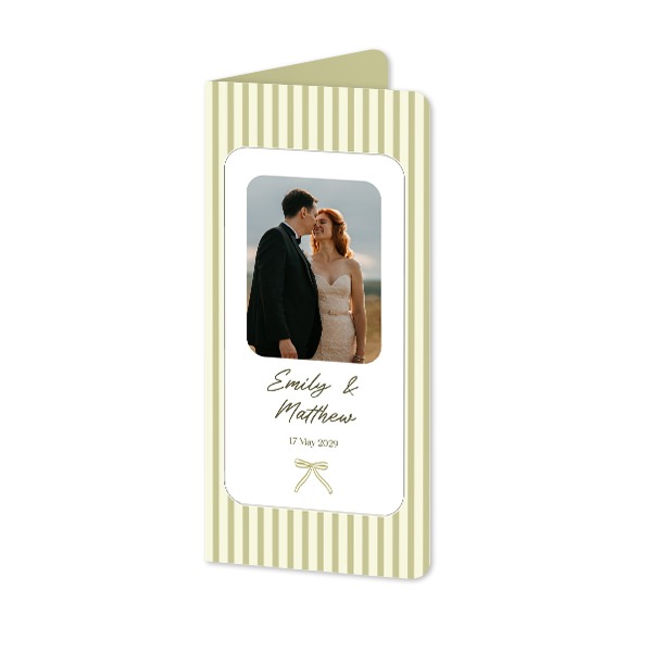 Folded Card Panoramic portrait rounded corners 9,3 x 19,6 cm