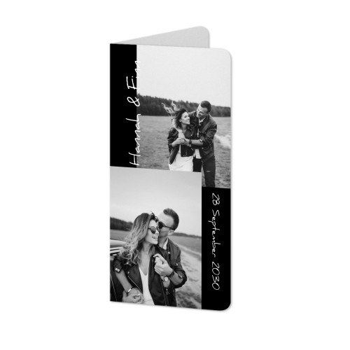 Folded Card Panoramic portrait rounded corners 9,3 x 19,6 cm