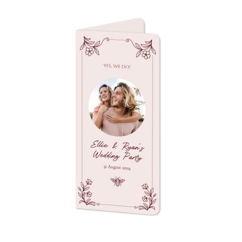 Folded Card Panoramic portrait rounded corners 9,3 x 19,6 cm