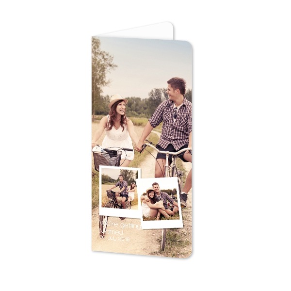 Faire-part 2 volets Pano portrait coins arrondis 9,3 x 19,6 cm