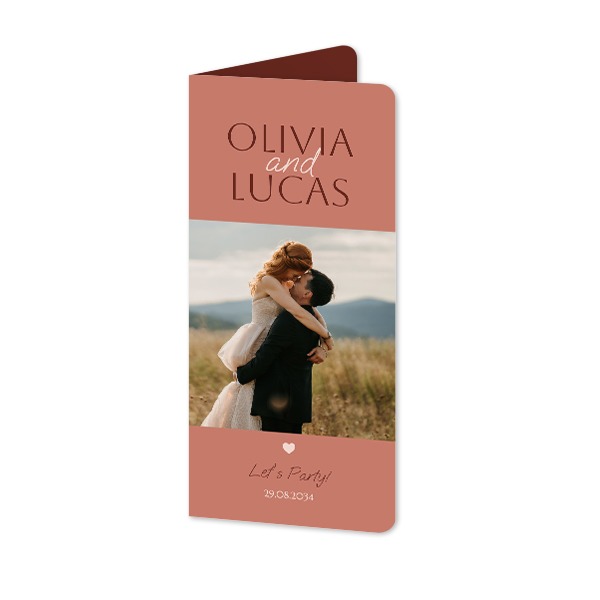 Faire-part 2 volets Pano portrait coins arrondis 9,3 x 19,6 cm Faire-part 2 volets Pano portrait coins arrondis 9,3 x 19,6 cm