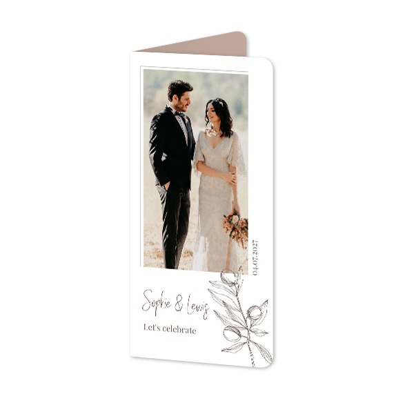 Folded Card Panoramic portrait rounded corners 9,3 x 19,6 cm