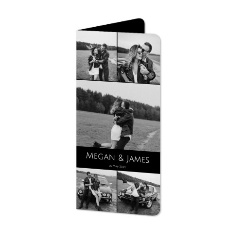 Faire-part 2 volets Pano portrait coins arrondis 9,3 x 19,6 cm