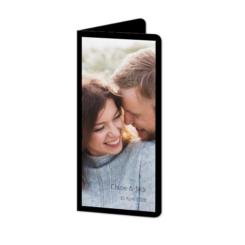 Folded Card Panoramic portrait rounded corners 9,3 x 19,6 cm