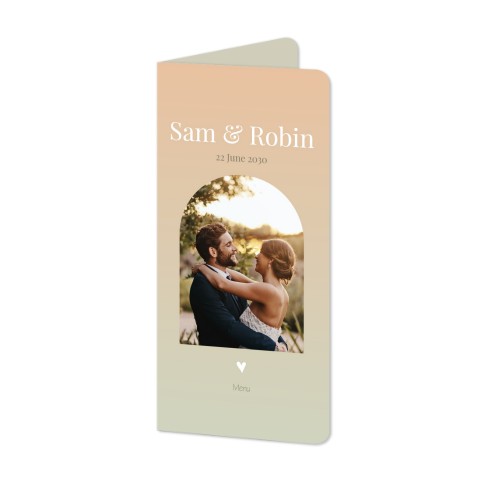 Folded Card Panoramic portrait rounded corners 9,3 x 19,6 cm