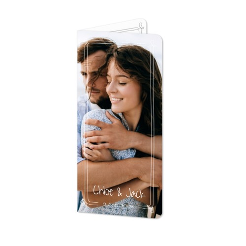 Folded Card Panoramic portrait rounded corners 9,3 x 19,6 cm