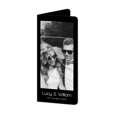 Folded Card Panoramic portrait rounded corners 9,3 x 19,6 cm