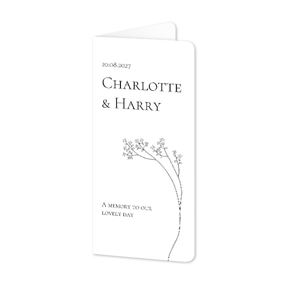 Folded Card Panoramic portrait rounded corners 9,3 x 19,6 cm