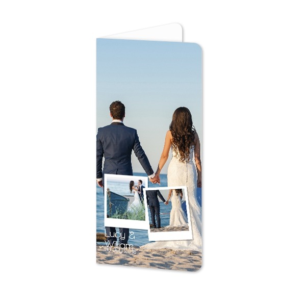 Folded Card Panoramic portrait rounded corners 9,3 x 19,6 cm