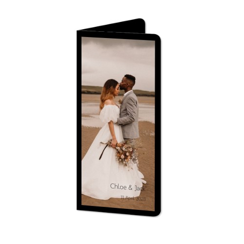 Folded Card Panoramic portrait rounded corners 9,3 x 19,6 cm