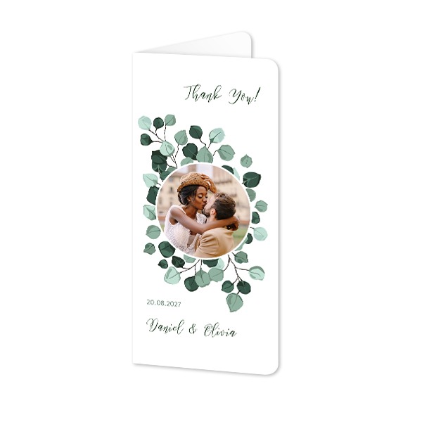 Folded Card Panoramic portrait rounded corners 9,3 x 19,6 cm