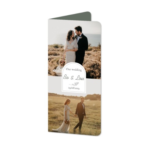Folded Card Panoramic portrait rounded corners 9,3 x 19,6 cm