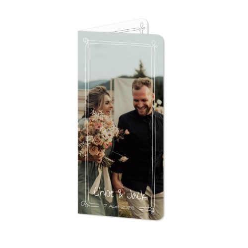 Folded Card Panoramic portrait rounded corners 9,3 x 19,6 cm