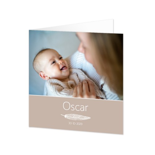 Faire-part 2 volets Carré 14,3 x 14,3 cm