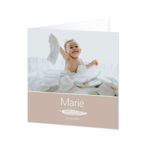 Faire-part 2 volets Carré 14,3 x 14,3 cm