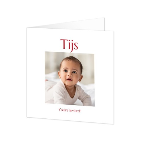 Red Text Small Photo