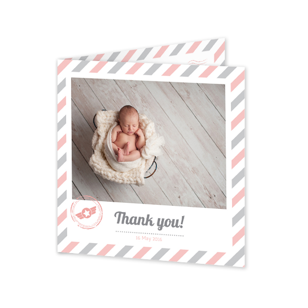 Faire-part 2 volets Carré 14,3 x 14,3 cm