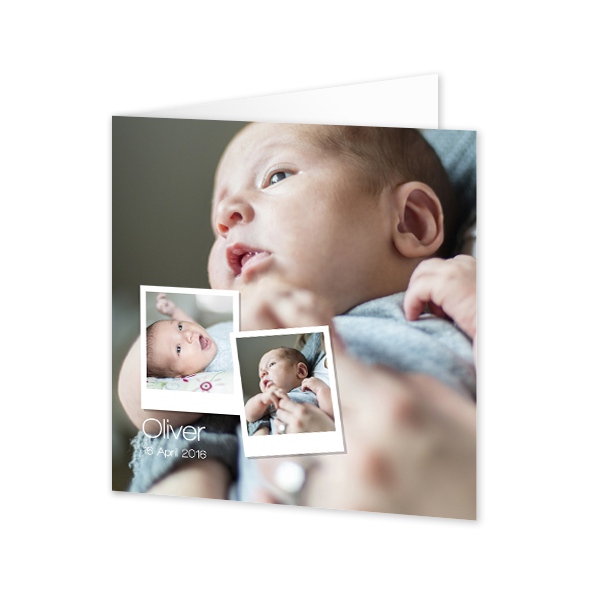 Gevouwen Kaart Vierkant 14,3 x 14,3 cm