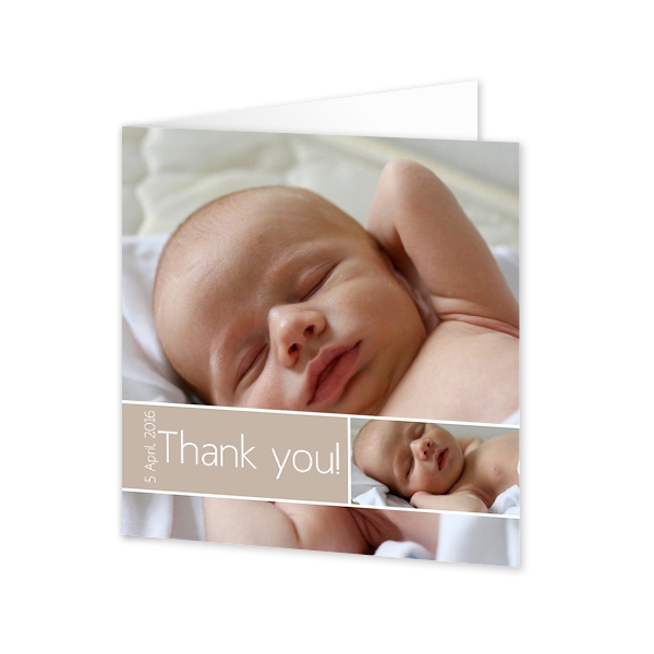 Gevouwen Kaart Vierkant 14,3 x 14,3 cm