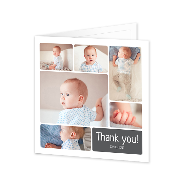 Falt-Grusskarte quadratisch 14,3 x 14,3 cm