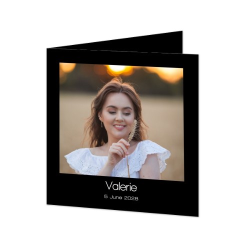 Gevouwen wenskaart vierkant 14,3 x 14,3 cm Gevouwen wenskaart vierkant 14,3 x 14,3 cm