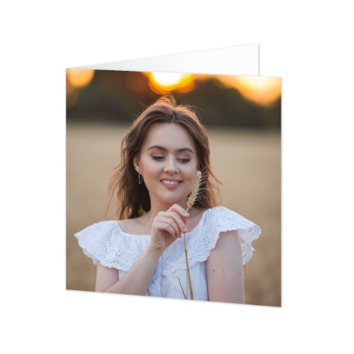 Faire-part 2 volets Carré 14,3 x 14,3 cm