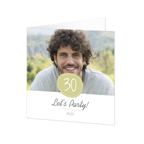 Faire-part 2 volets Carré 14,3 x 14,3 cm