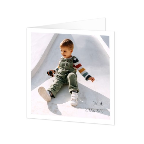 Faire-part 2 volets Carré 14,3 x 14,3 cm