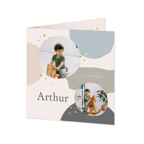 Falt-Grusskarte quadratisch 14,3 x 14,3 cm