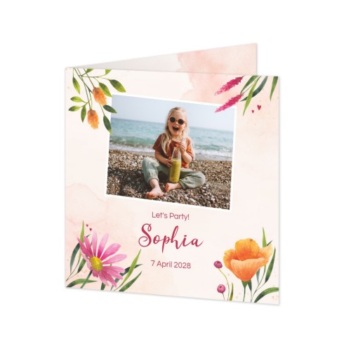 Gevouwen Kaart Vierkant 14,3 x 14,3 cm