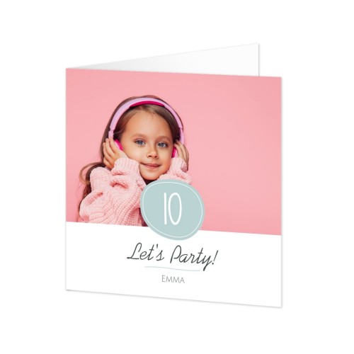 Faire-part 2 volets Carré 14,3 x 14,3 cm