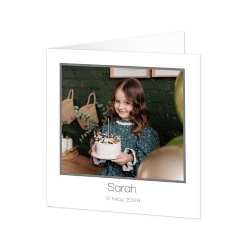 Gevouwen wenskaart vierkant 14,3 x 14,3 cm