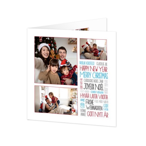 Falt-Grusskarte quadratisch 14,3 x 14,3 cm