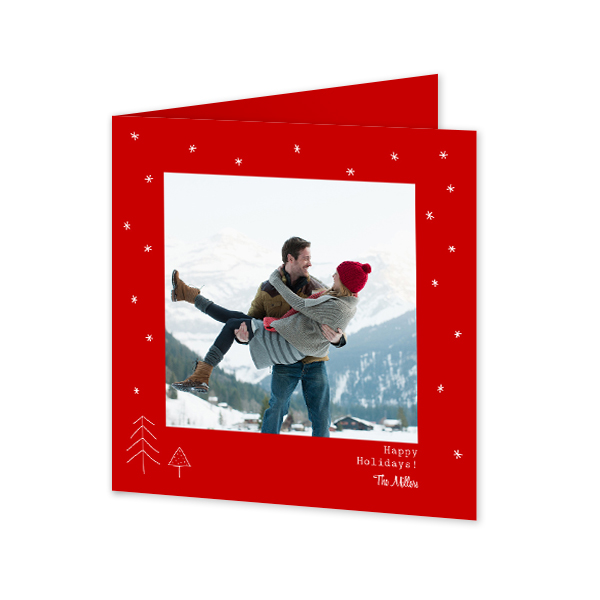 Gevouwen Kaart Vierkant 14,3 x 14,3 cm