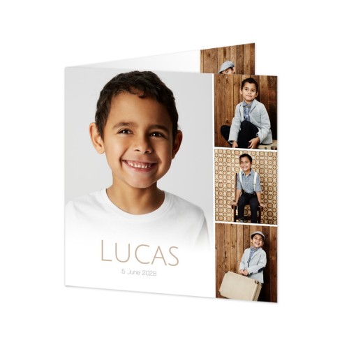 Gevouwen Kaart Vierkant 14,3 x 14,3 cm