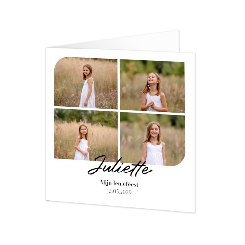 Gevouwen Kaart Vierkant 14,3 x 14,3 cm