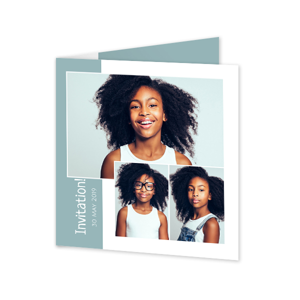 Falt-Grusskarte quadratisch 14,3 x 14,3 cm