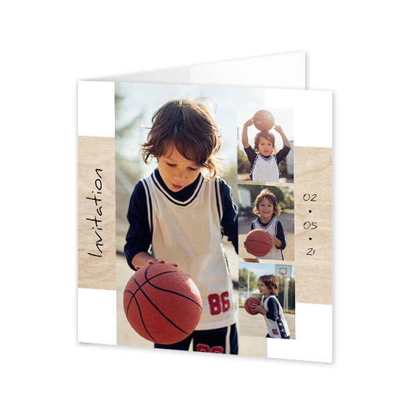 Faire-part 2 volets Carré 14,3 x 14,3 cm