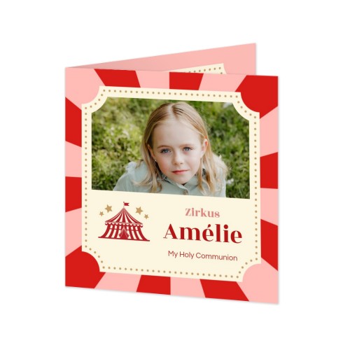 Falt-Grusskarte quadratisch 14,3 x 14,3 cm