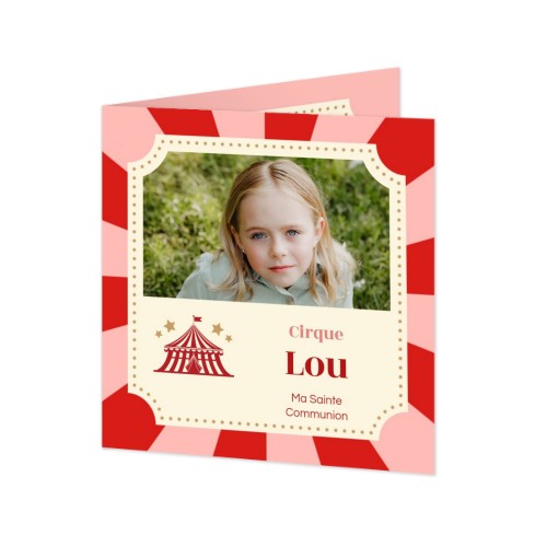 Faire-part 2 volets Carré 14,3 x 14,3 cm