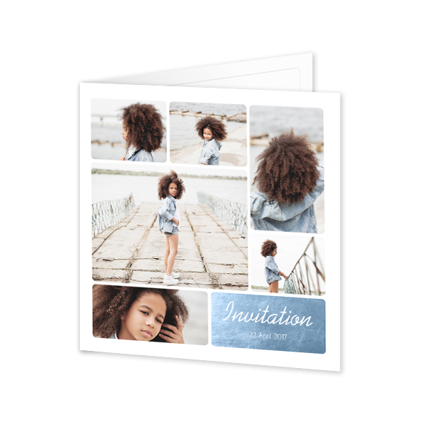 Gevouwen Kaart Vierkant 14,3 x 14,3 cm