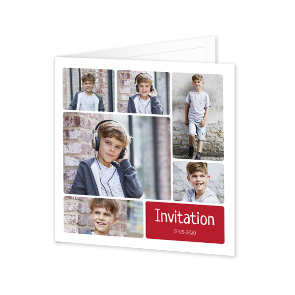 Foldede Fotokort Kvadratisk 14,3 x 14,3 cm