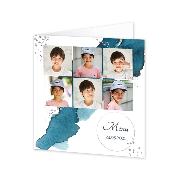 Faire-part 2 volets Carré 14,3 x 14,3 cm