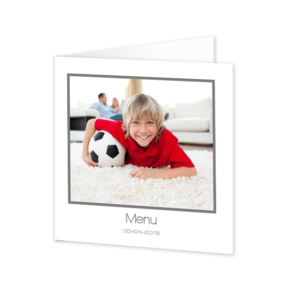 Gevouwen wenskaart vierkant 14,3 x 14,3 cm