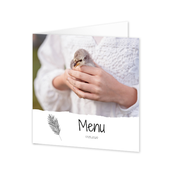 Falt-Grusskarte quadratisch 14,3 x 14,3 cm