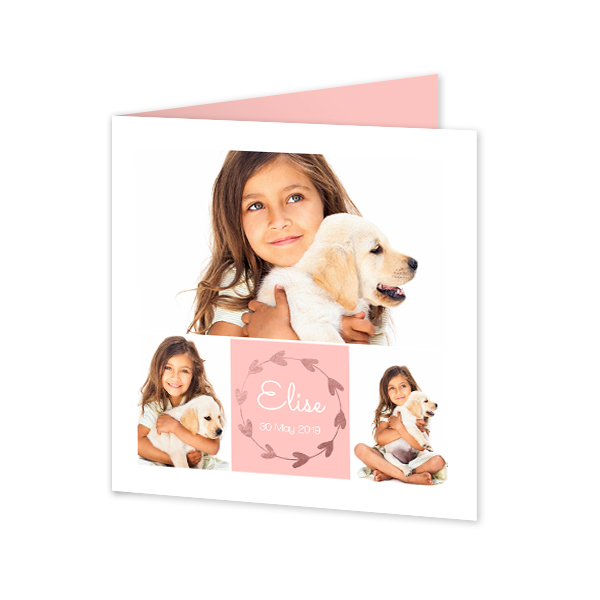 Falt-Grusskarte quadratisch 14,3 x 14,3 cm