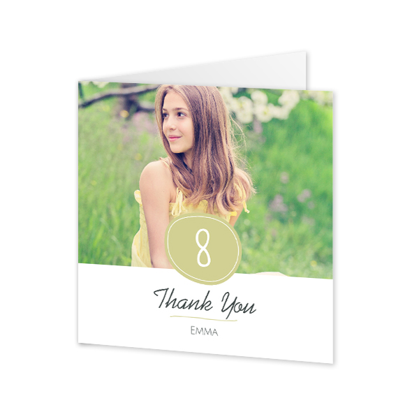 Faire-part 2 volets Carré 14,3 x 14,3 cm